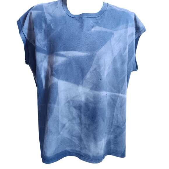 XXL Vintage Jerzees Sleeveless T-shirt Random Fde distress Holes 90s USA - Picture 2 of 6